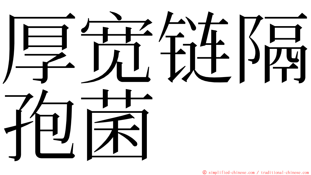 厚宽链隔孢菌 ming font
