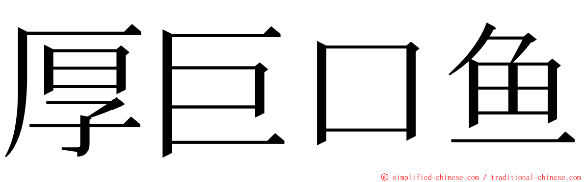 厚巨口鱼 ming font