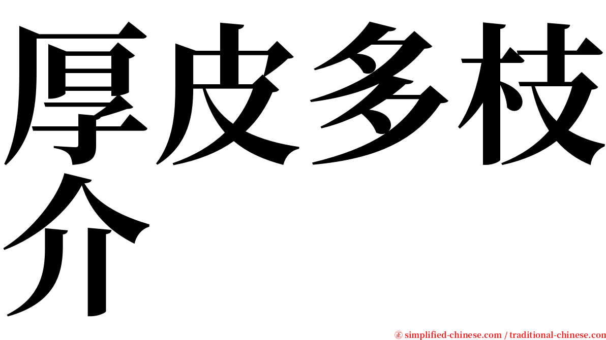 厚皮多枝介 serif font