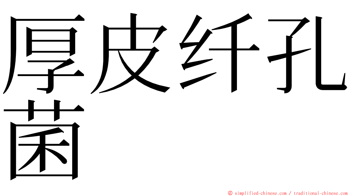 厚皮纤孔菌 ming font