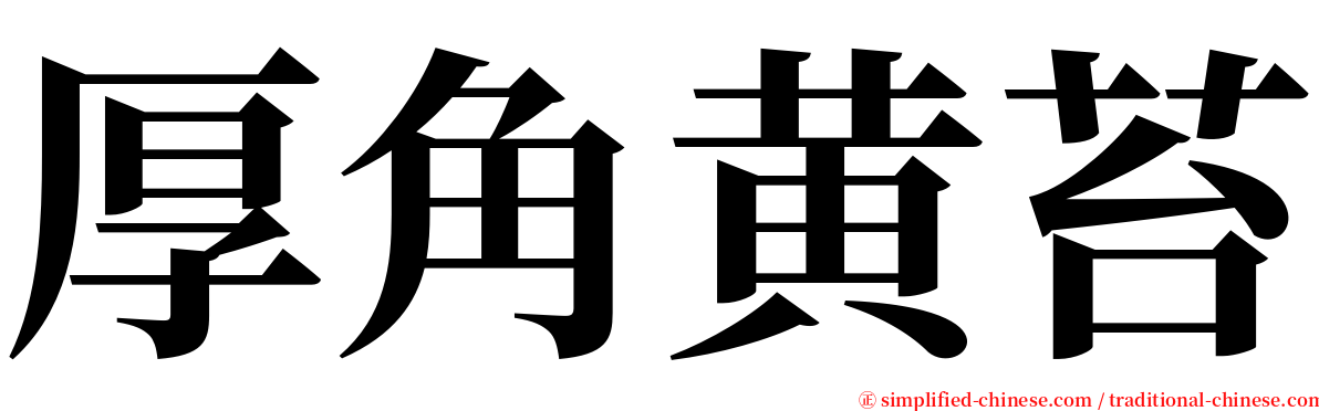 厚角黄苔 serif font