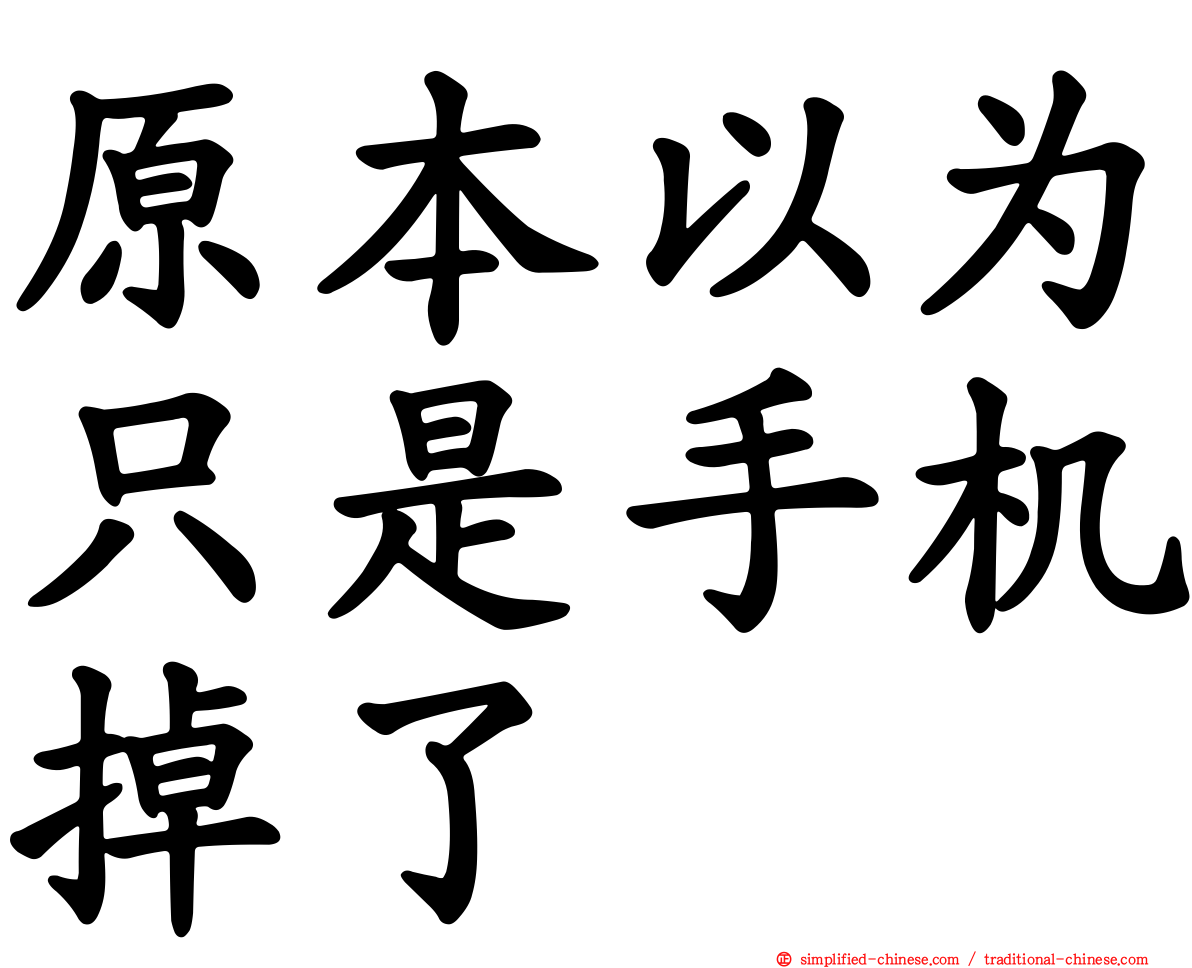 原本以为只是手机掉了