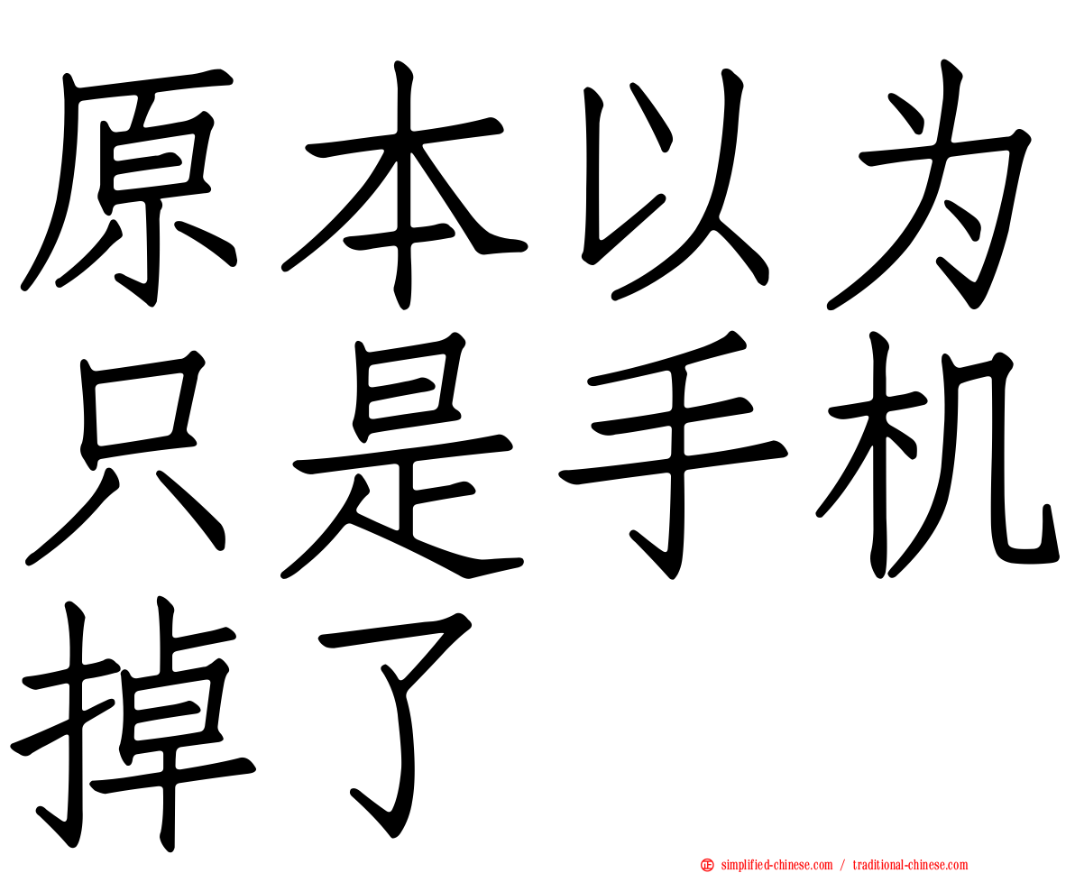 原本以为只是手机掉了