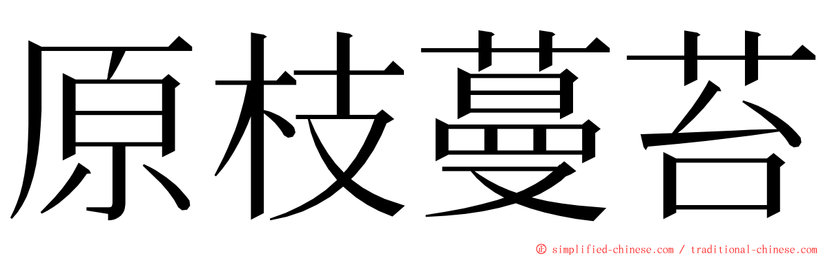 原枝蔓苔 ming font