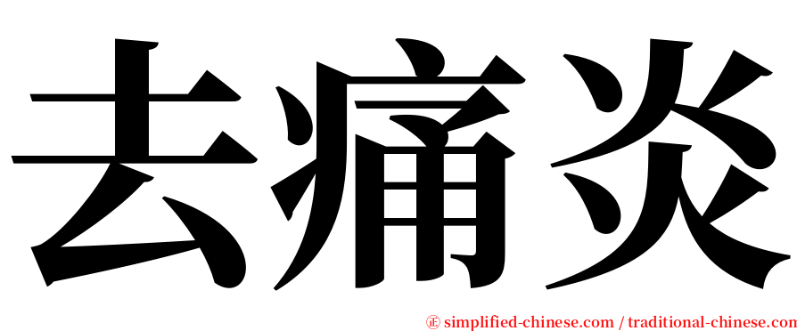 去痛炎 serif font