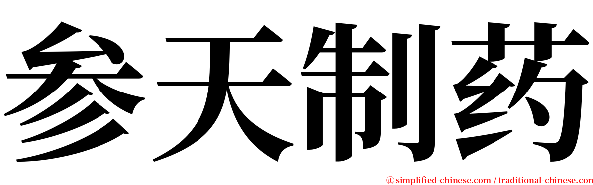 参天制药 serif font