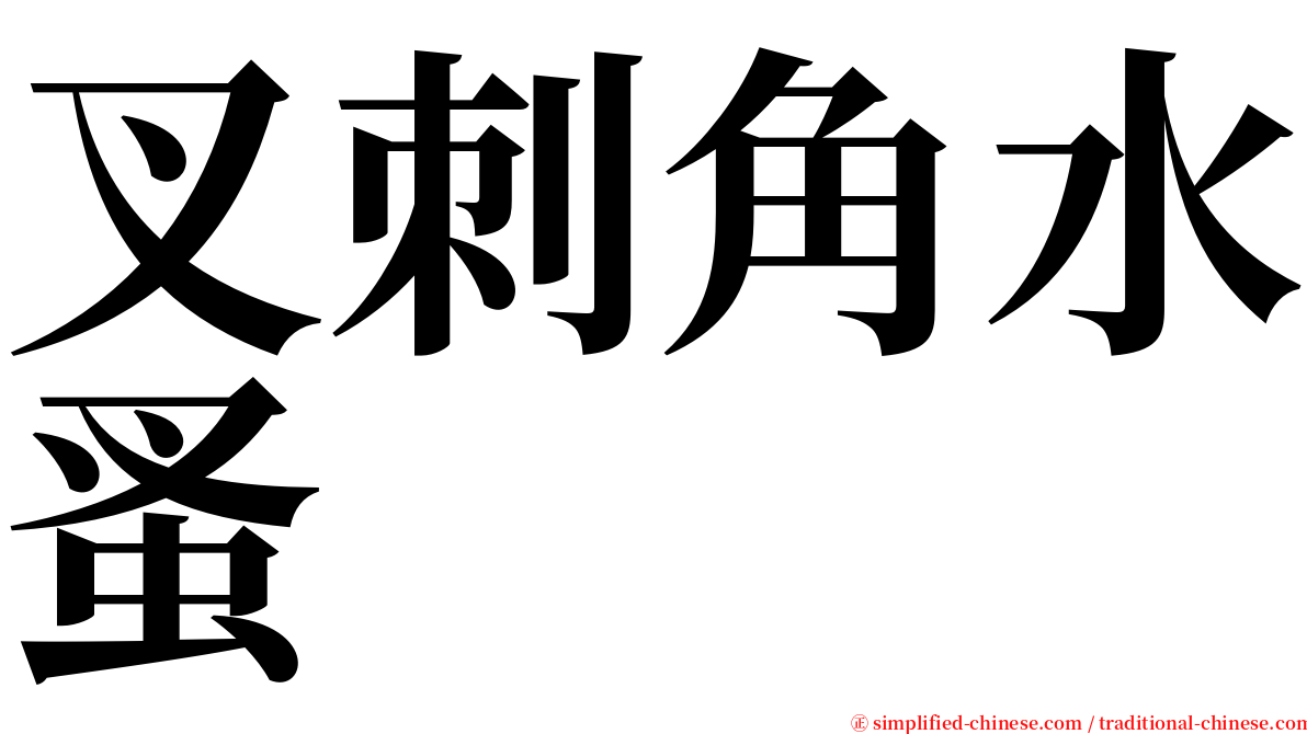 叉刺角水蚤 serif font