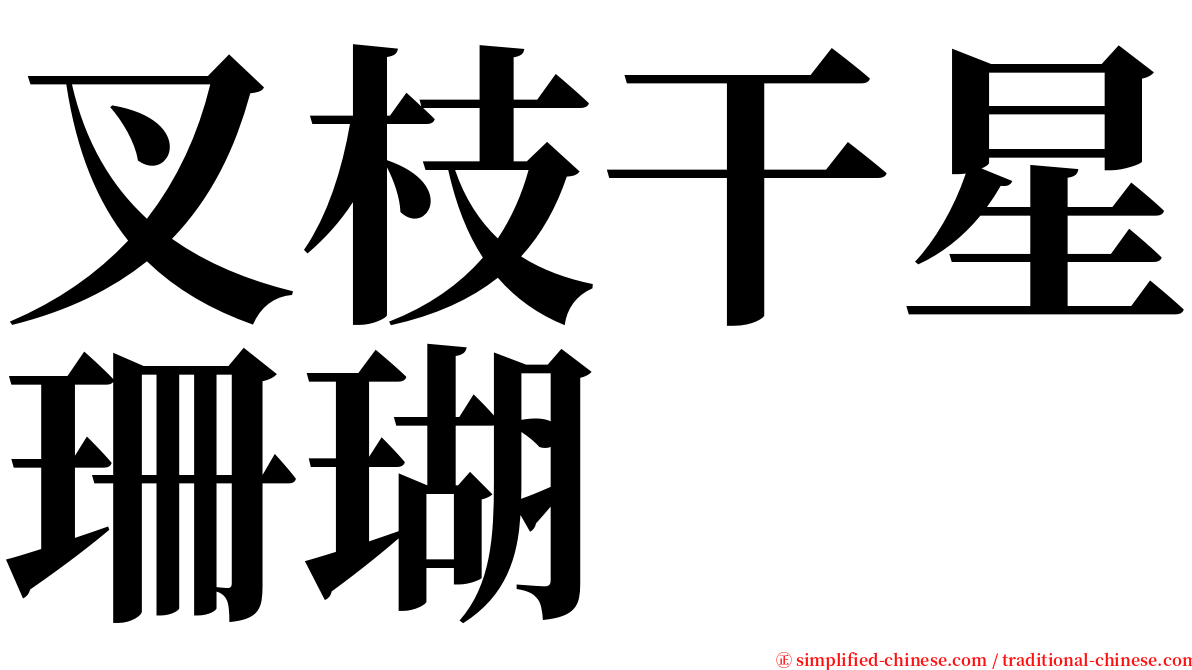 叉枝干星珊瑚 serif font