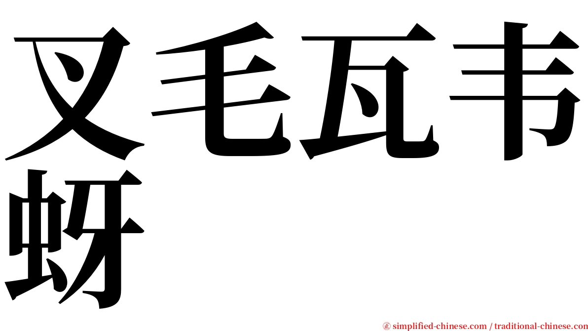 叉毛瓦韦蚜 serif font