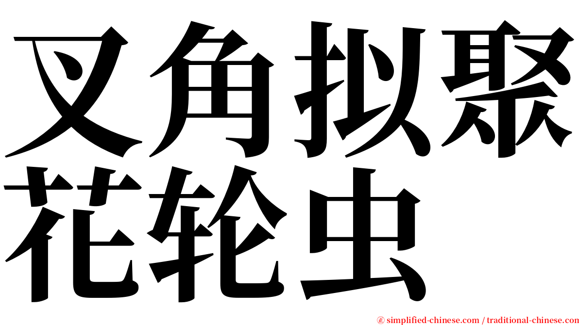 叉角拟聚花轮虫 serif font