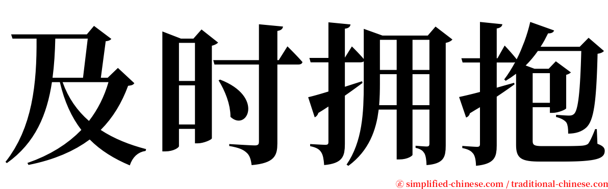 及时拥抱 serif font