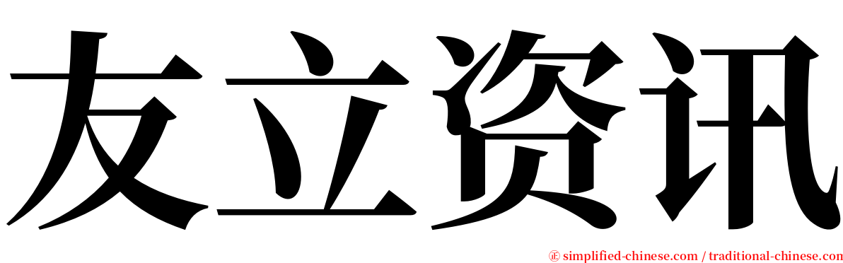 友立资讯 serif font