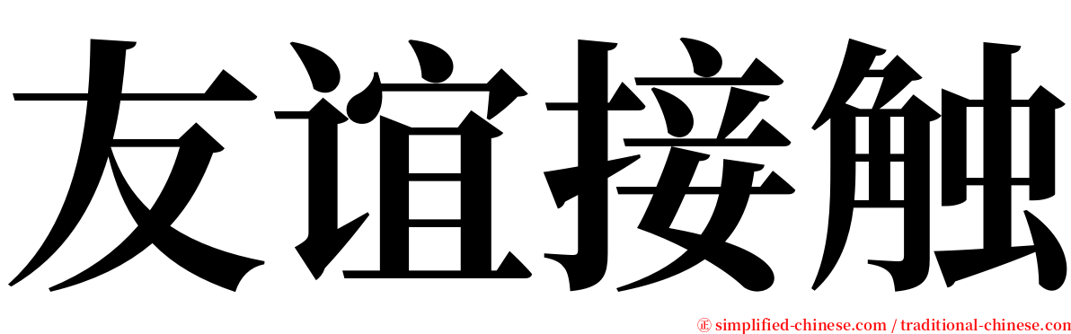 友谊接触 serif font