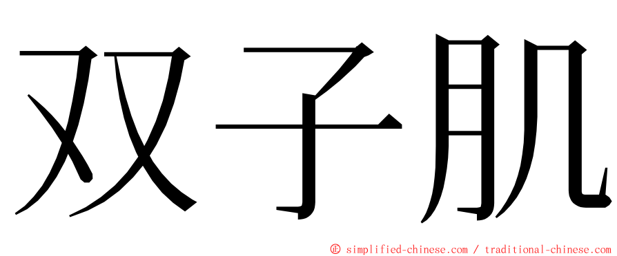 双子肌 ming font