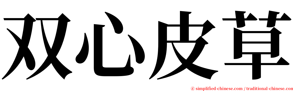 双心皮草 serif font