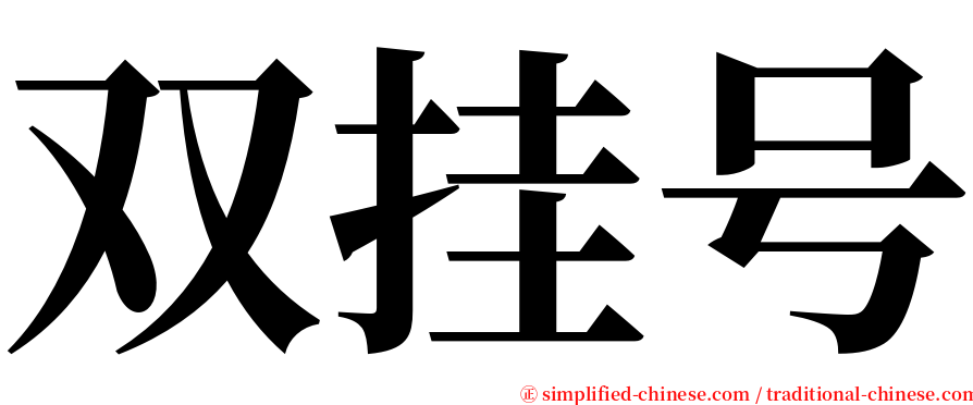 双挂号 serif font
