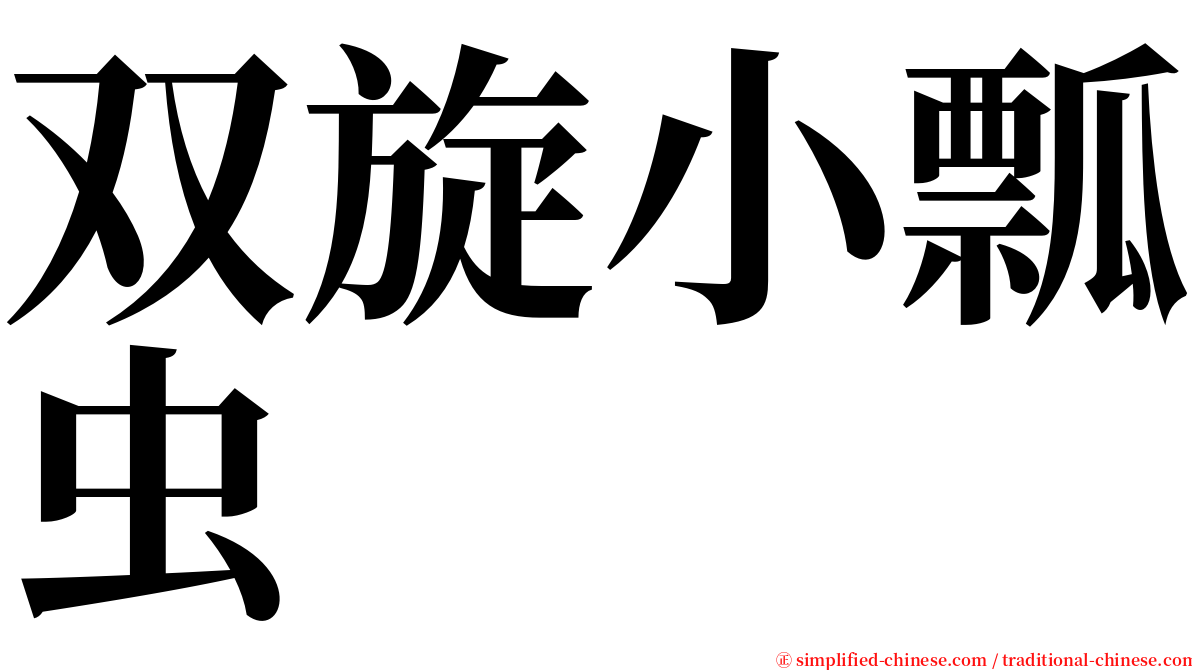 双旋小瓢虫 serif font