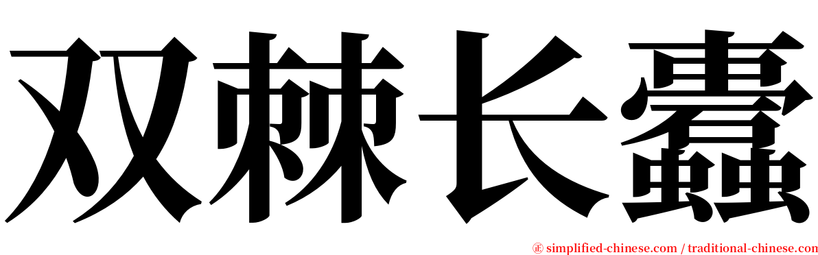 双棘长蠹 serif font