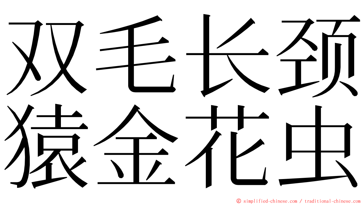 双毛长颈猿金花虫 ming font