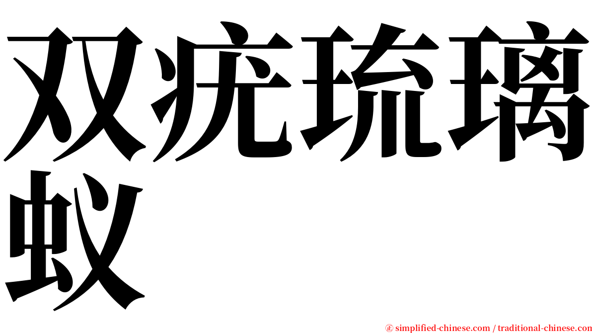 双疣琉璃蚁 serif font