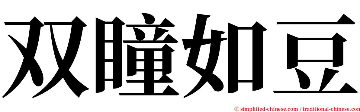 双瞳如豆 serif font