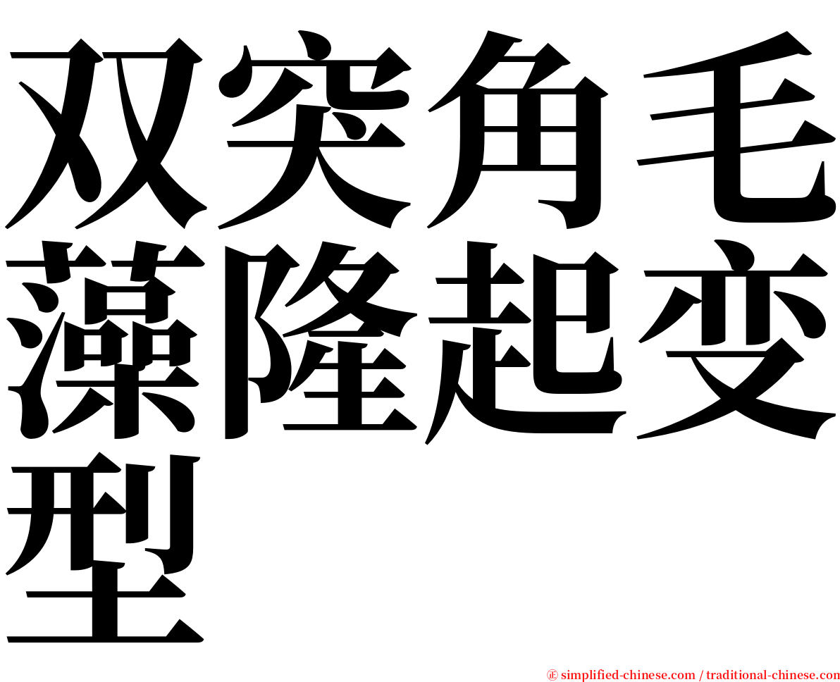 双突角毛藻隆起变型 serif font