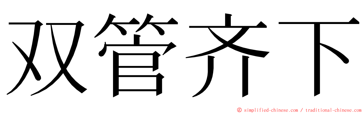 双管齐下 ming font