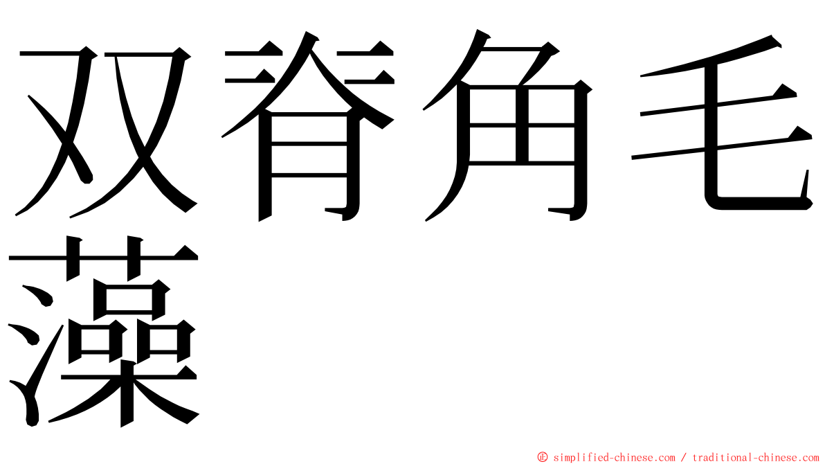 双脊角毛藻 ming font