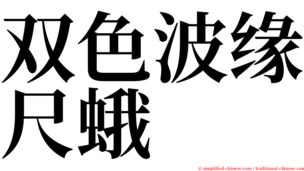 双色波缘尺蛾 serif font