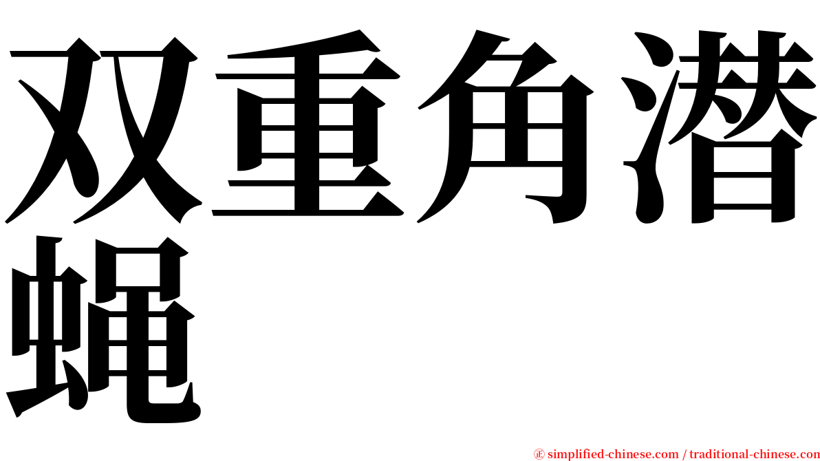 双重角潜蝇 serif font