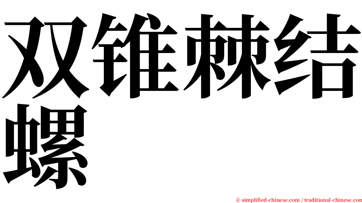 双锥棘结螺 serif font