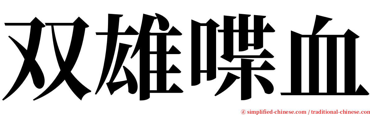 双雄喋血 serif font