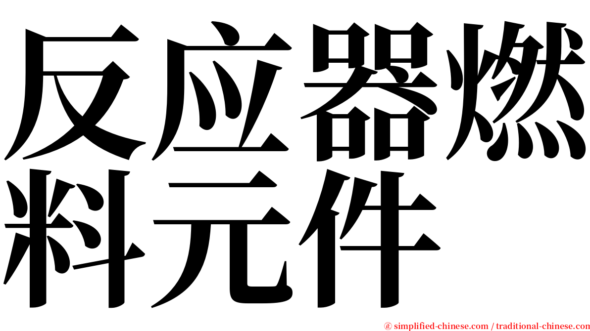 反应器燃料元件 serif font