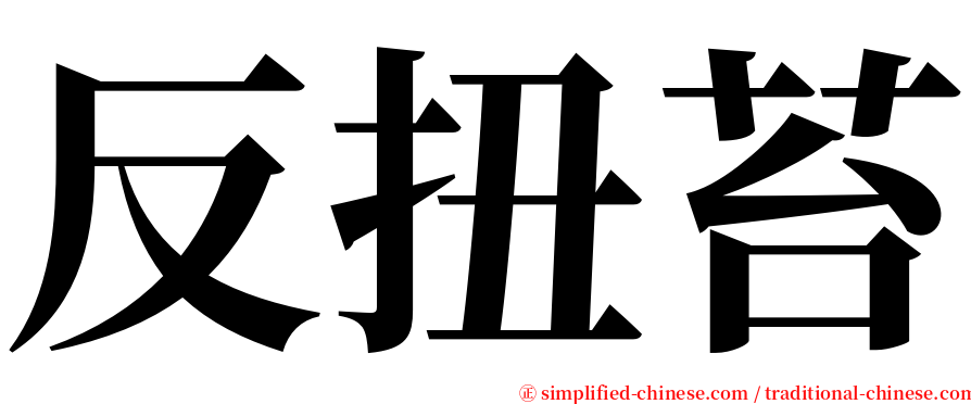 反扭苔 serif font