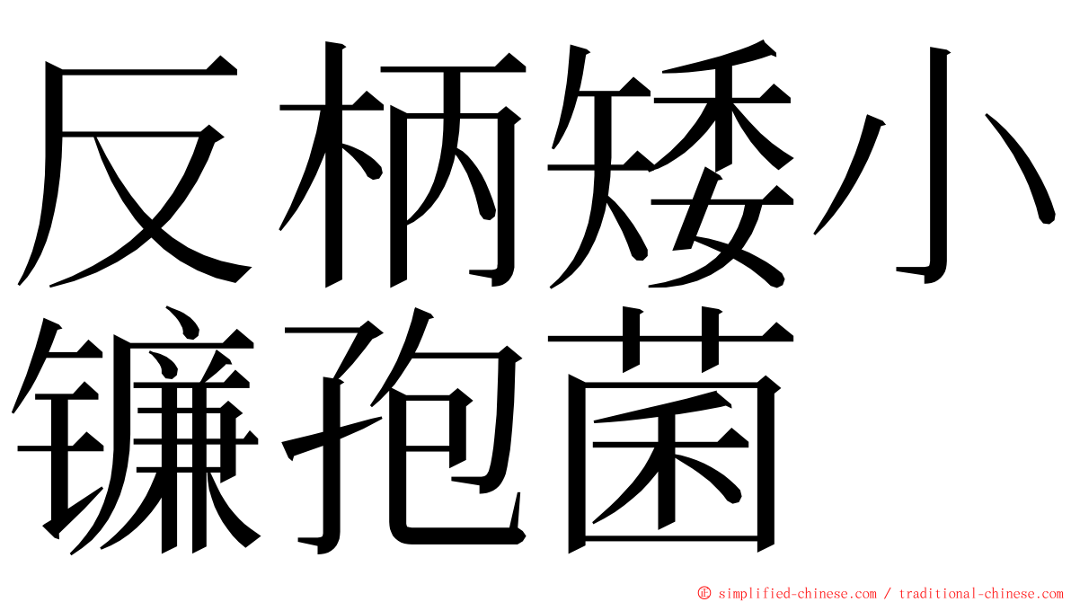 反柄矮小镰孢菌 ming font