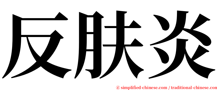 反肤炎 serif font