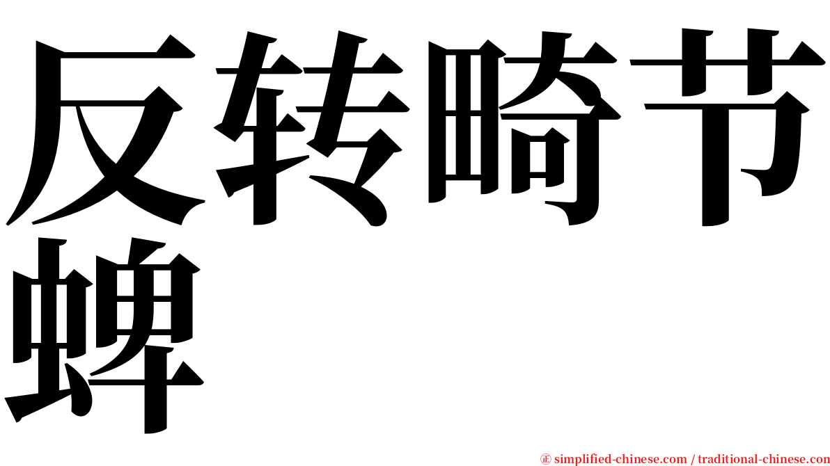 反转畸节蜱 serif font