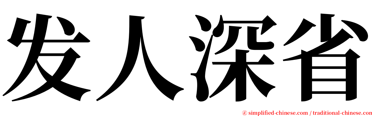 发人深省 serif font