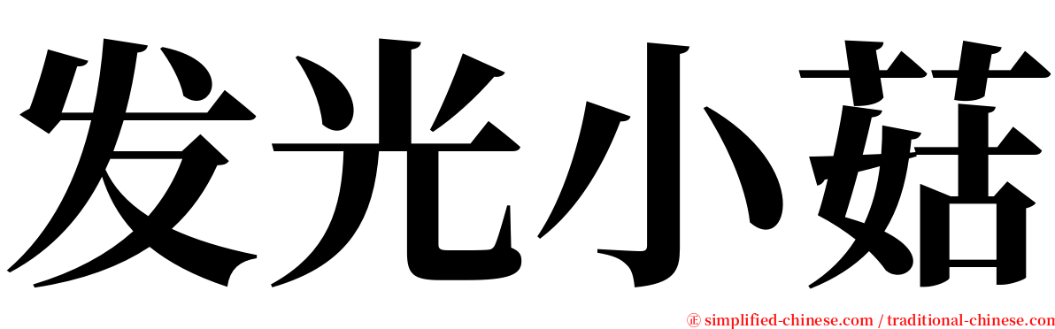 发光小菇 serif font