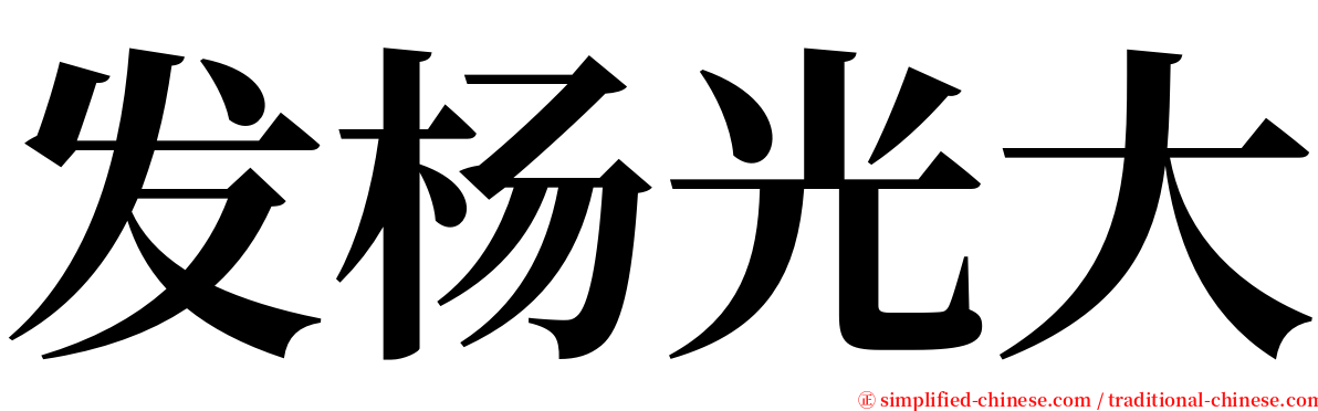 发杨光大 serif font