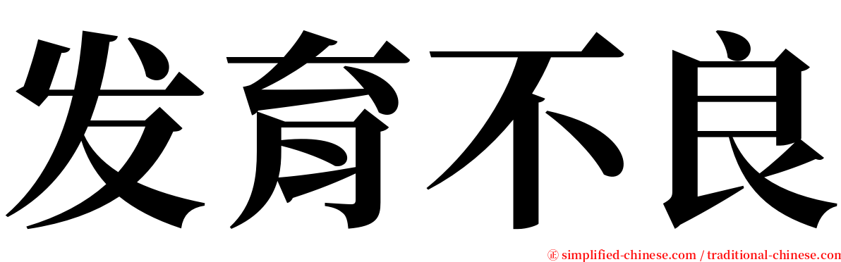 发育不良 serif font