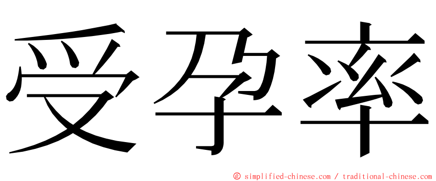 受孕率 ming font