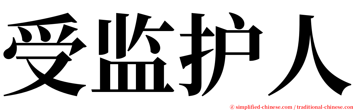 受监护人 serif font