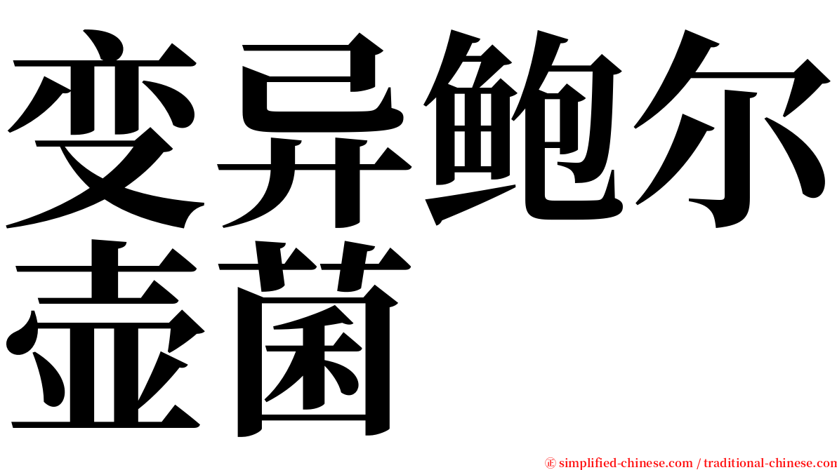 变异鲍尔壶菌 serif font