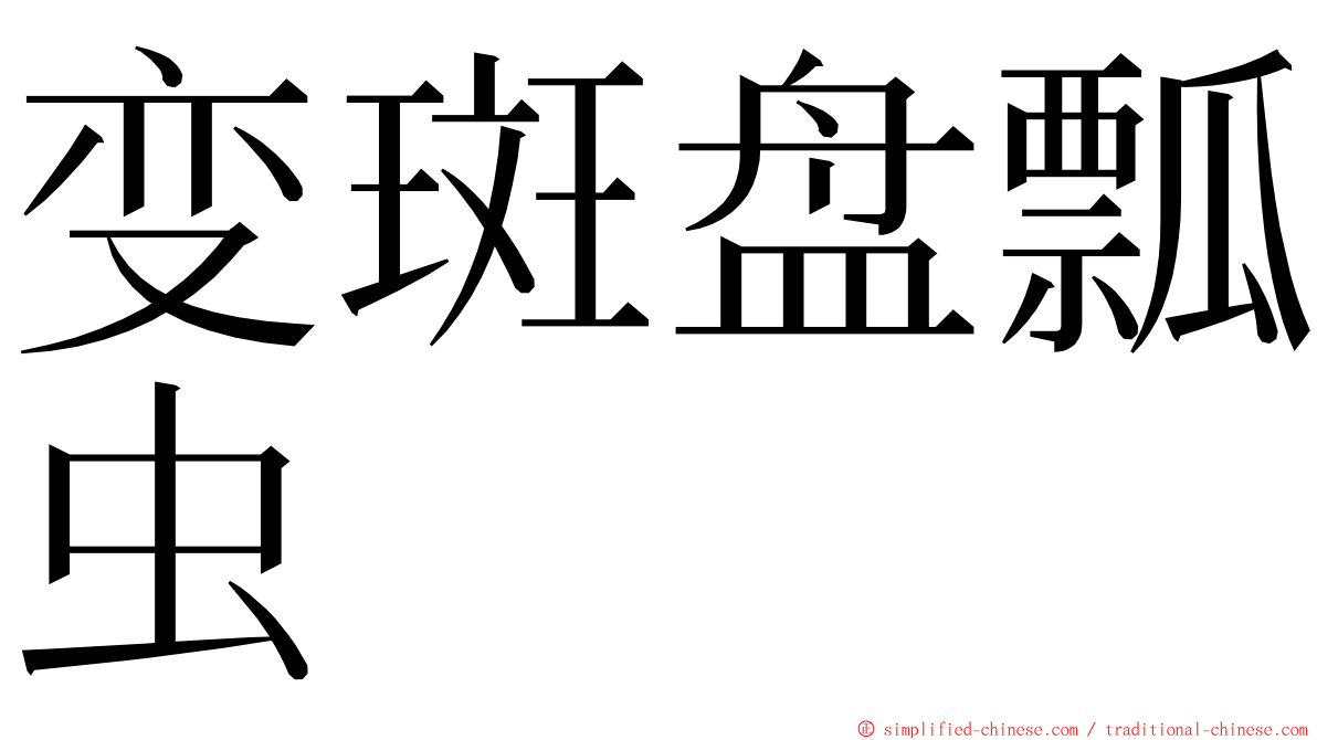 变斑盘瓢虫 ming font