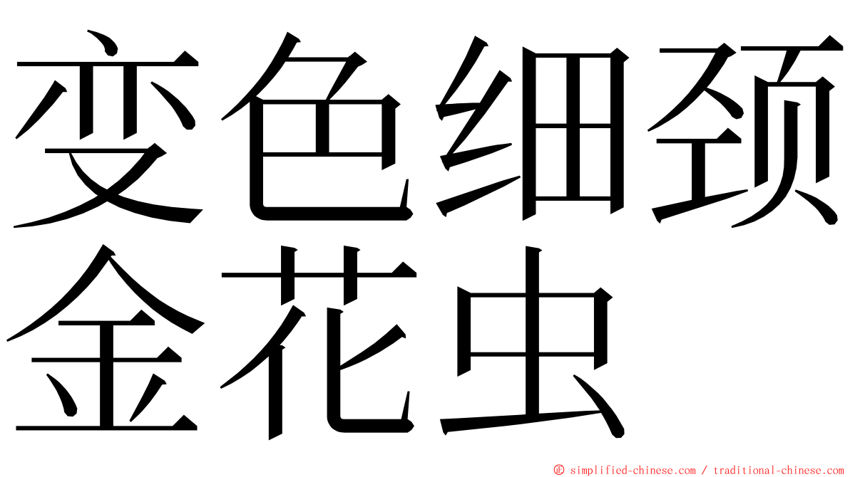 变色细颈金花虫 ming font