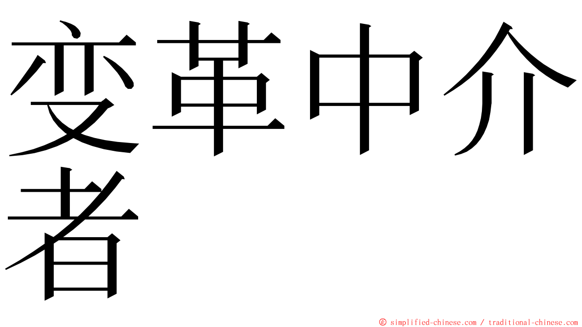 变革中介者 ming font