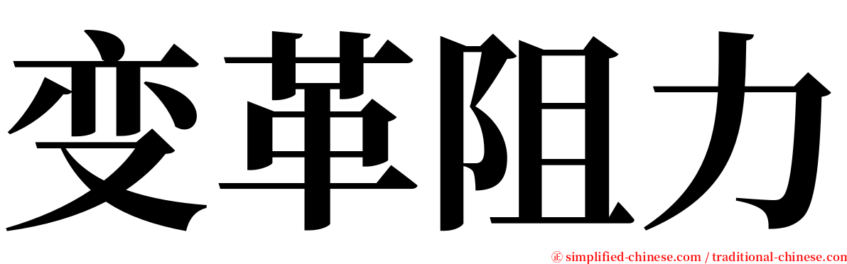 变革阻力 serif font