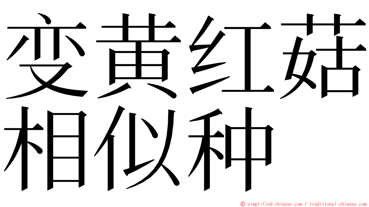 变黄红菇相似种 ming font