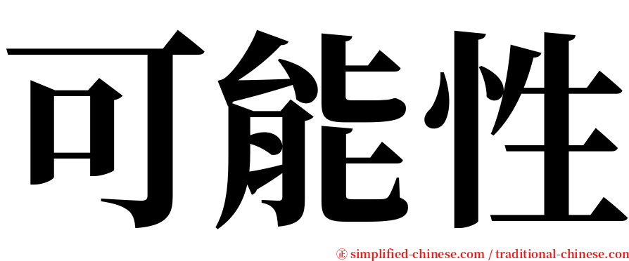 可能性 serif font